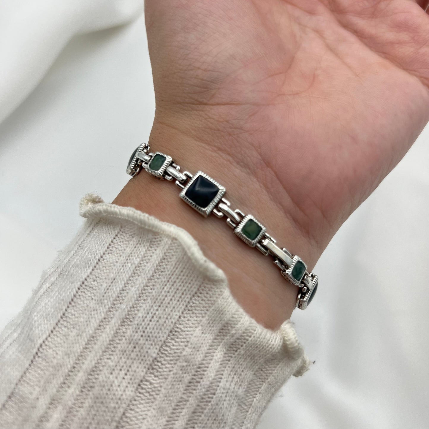 Silver-Toned Colored Bracelet