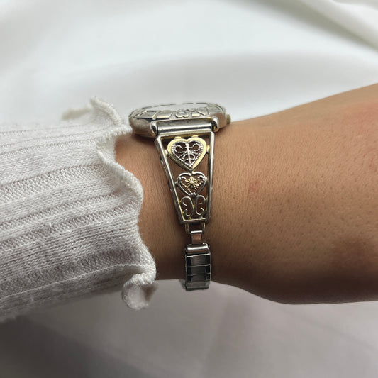 Two-Tone Heart Watch