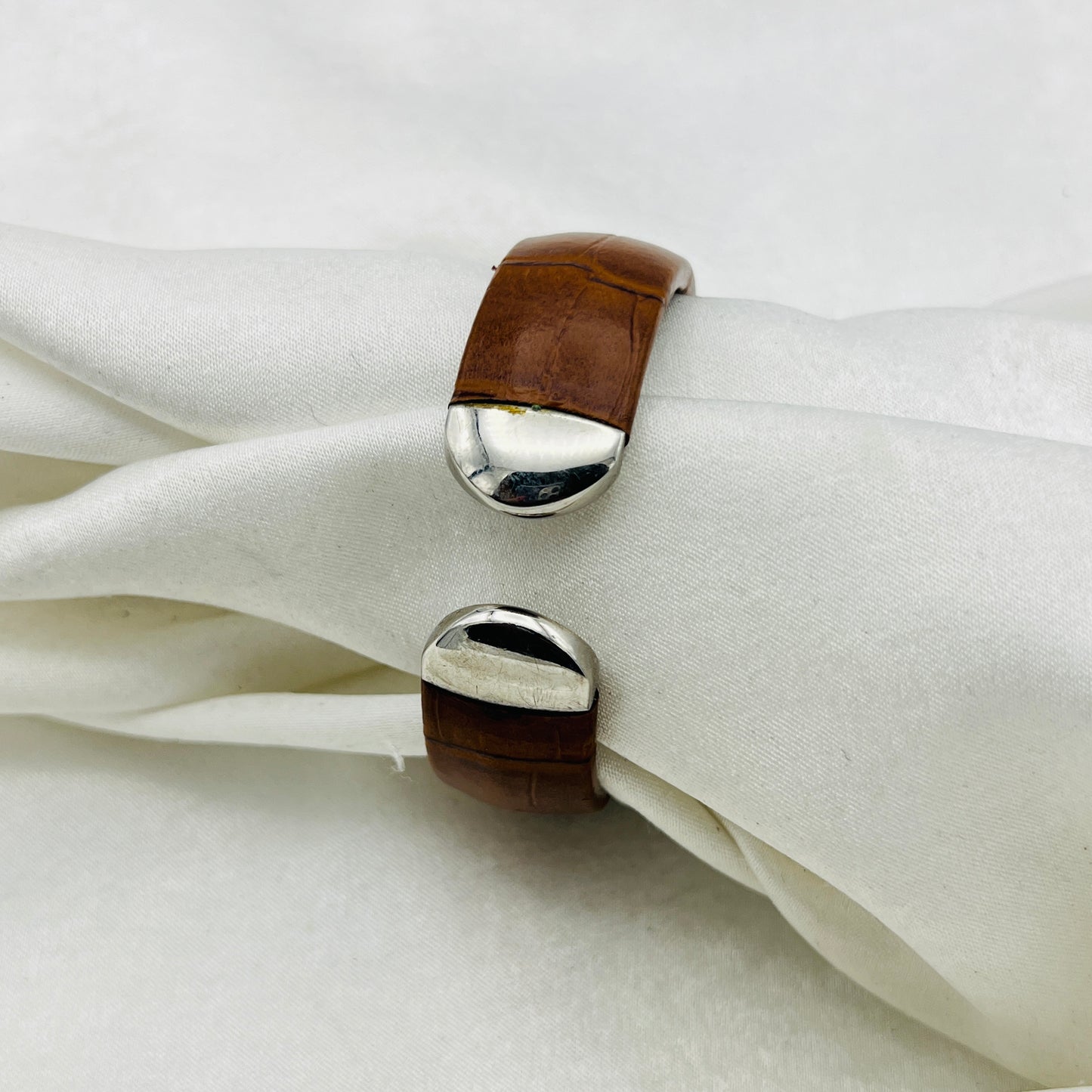 Brown Leather Cuff Watch