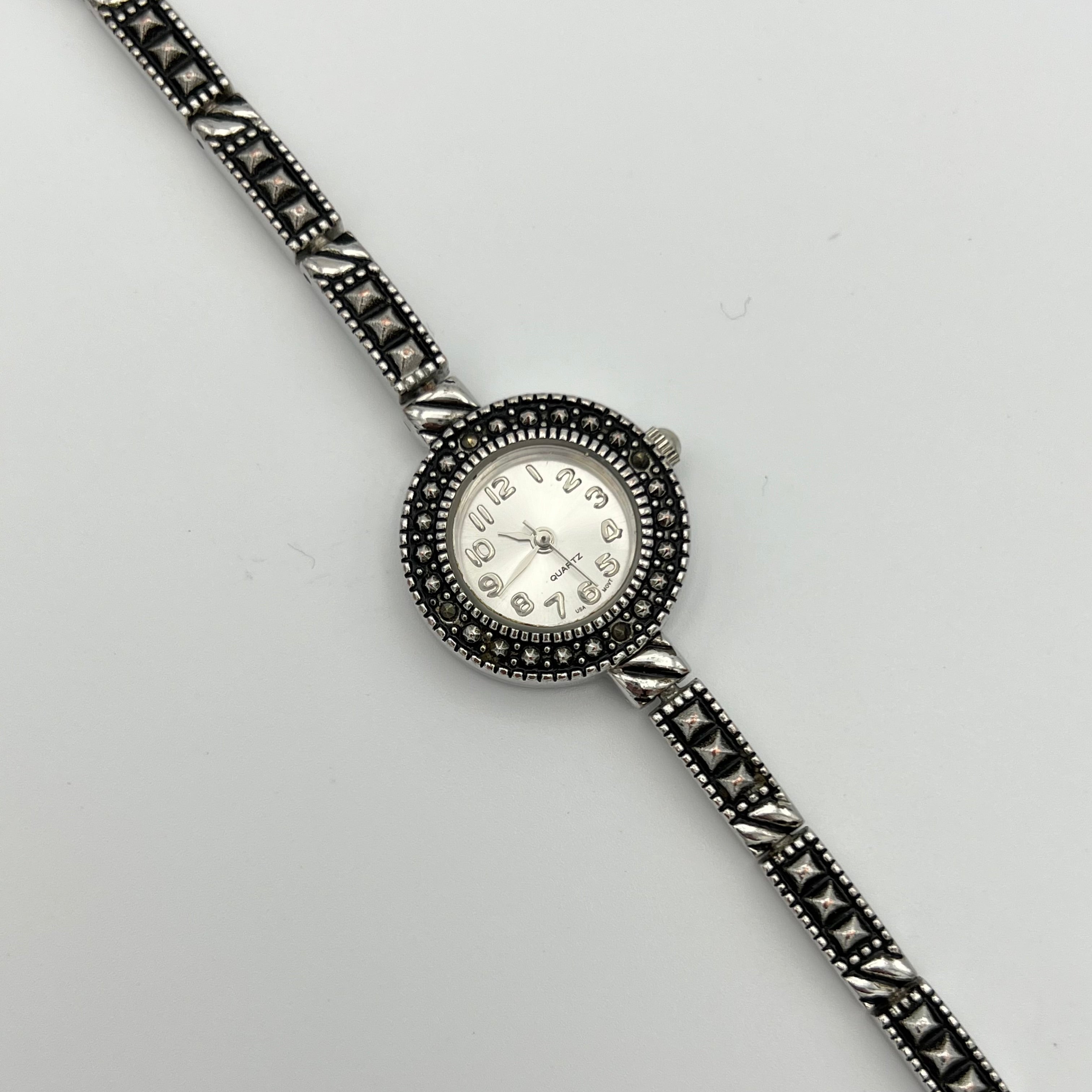 🩶🖤 Dainty Art Deco Watch