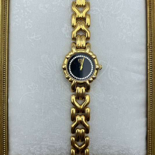 ESQ by Movado Gold-Toned Diamanté Dial Watch