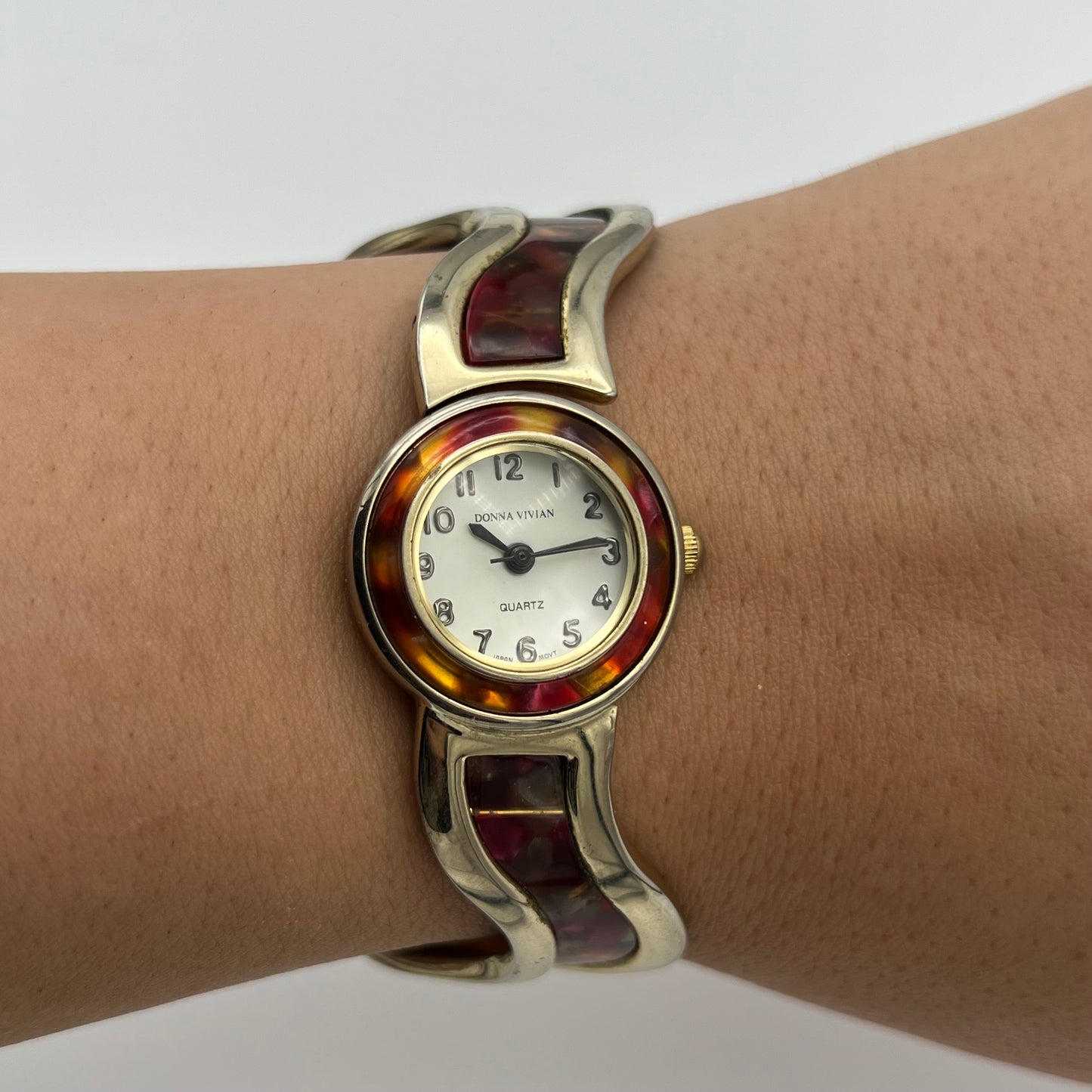 Wavy Red Tortoise Shell Watch