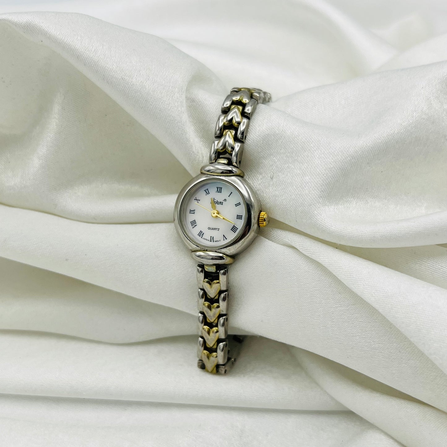 Dainty Silver-Toned Heart Watch