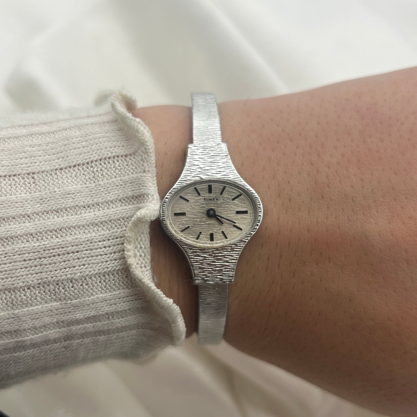 Brushed Silver-Toned Timex Watch