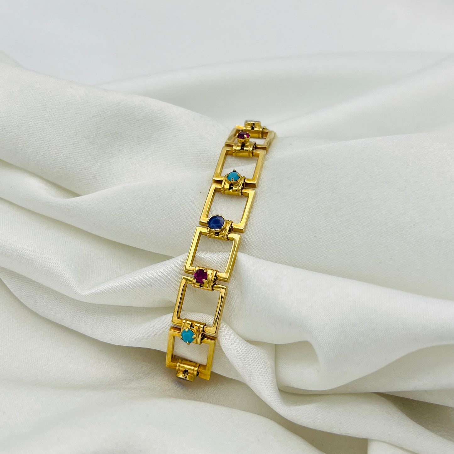 Multi-Colored Gold-Toned Bracelet