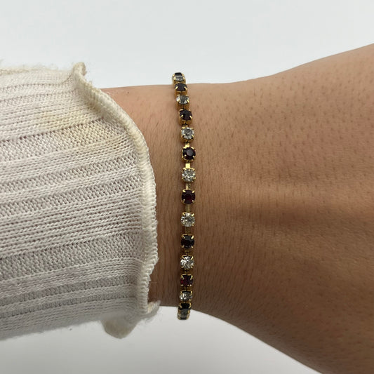 Ruby-Toned Tennis Bracelet