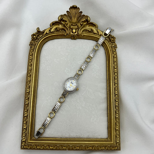 Dainty Two-Tone Geometric Watch