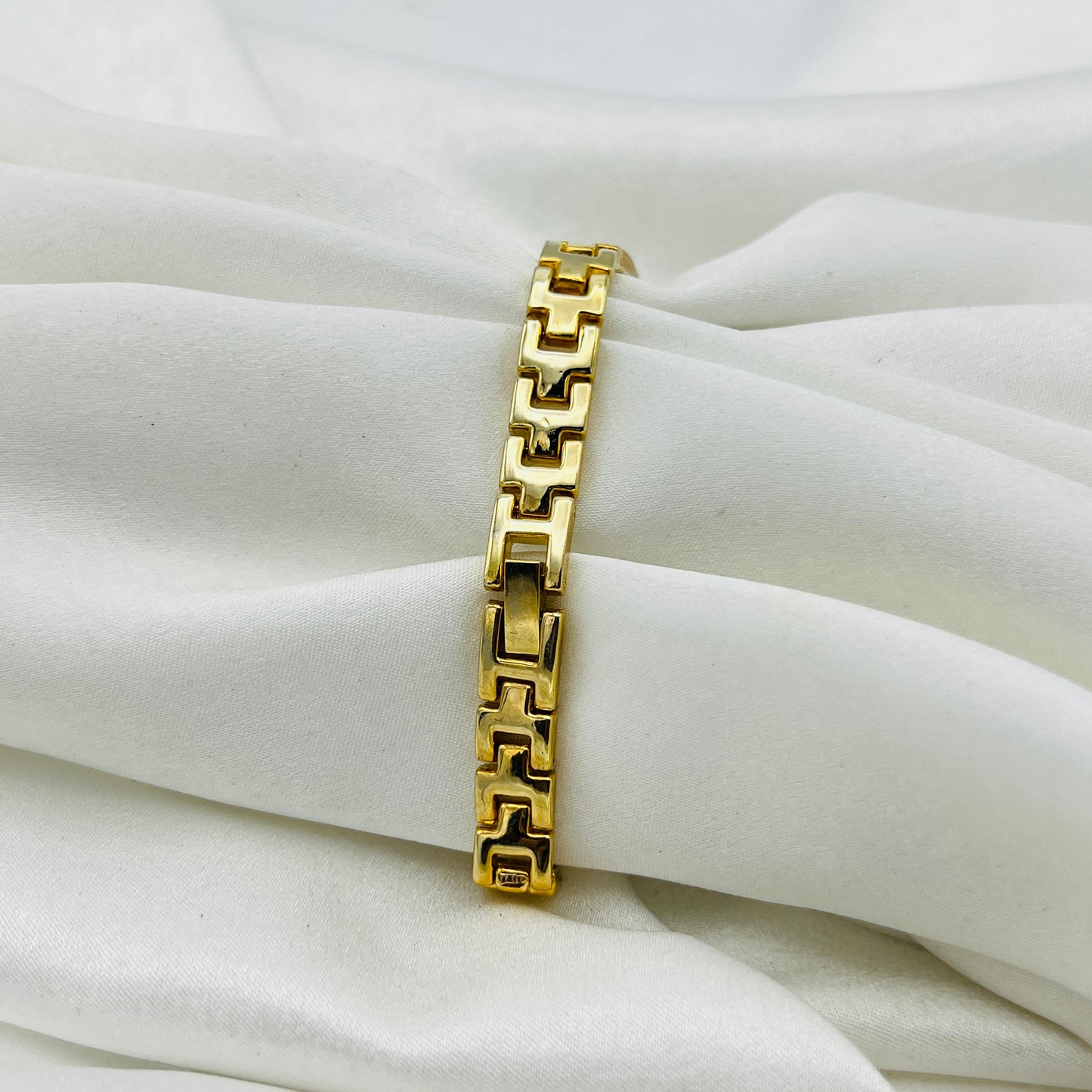 Gold Tone Heart Watch with Champagne Dial