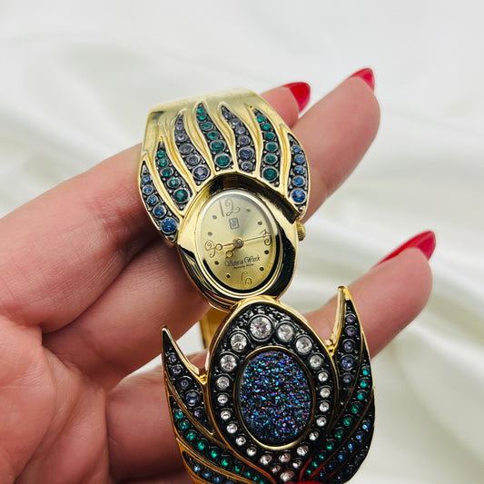 Peacock Feather Peek a Boo Watch