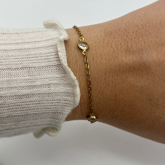 Gold-Toned Crystal Bracelet