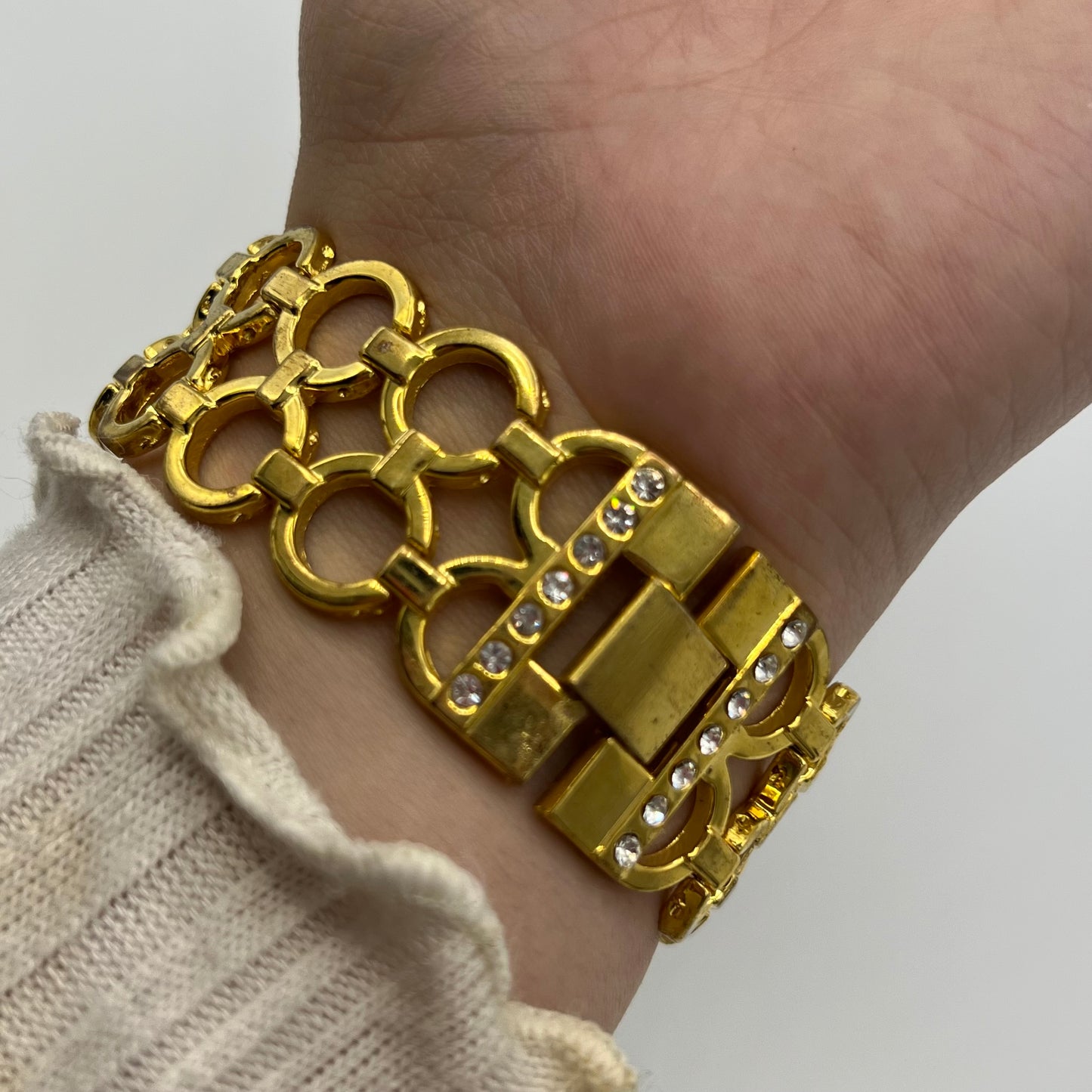 Elizabeth Taylor Diamanté Gold-Toned Watch