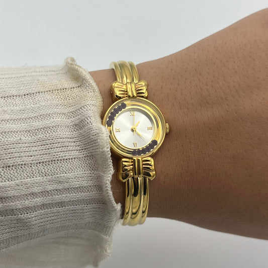 Purple Rhinestone Bow Watch