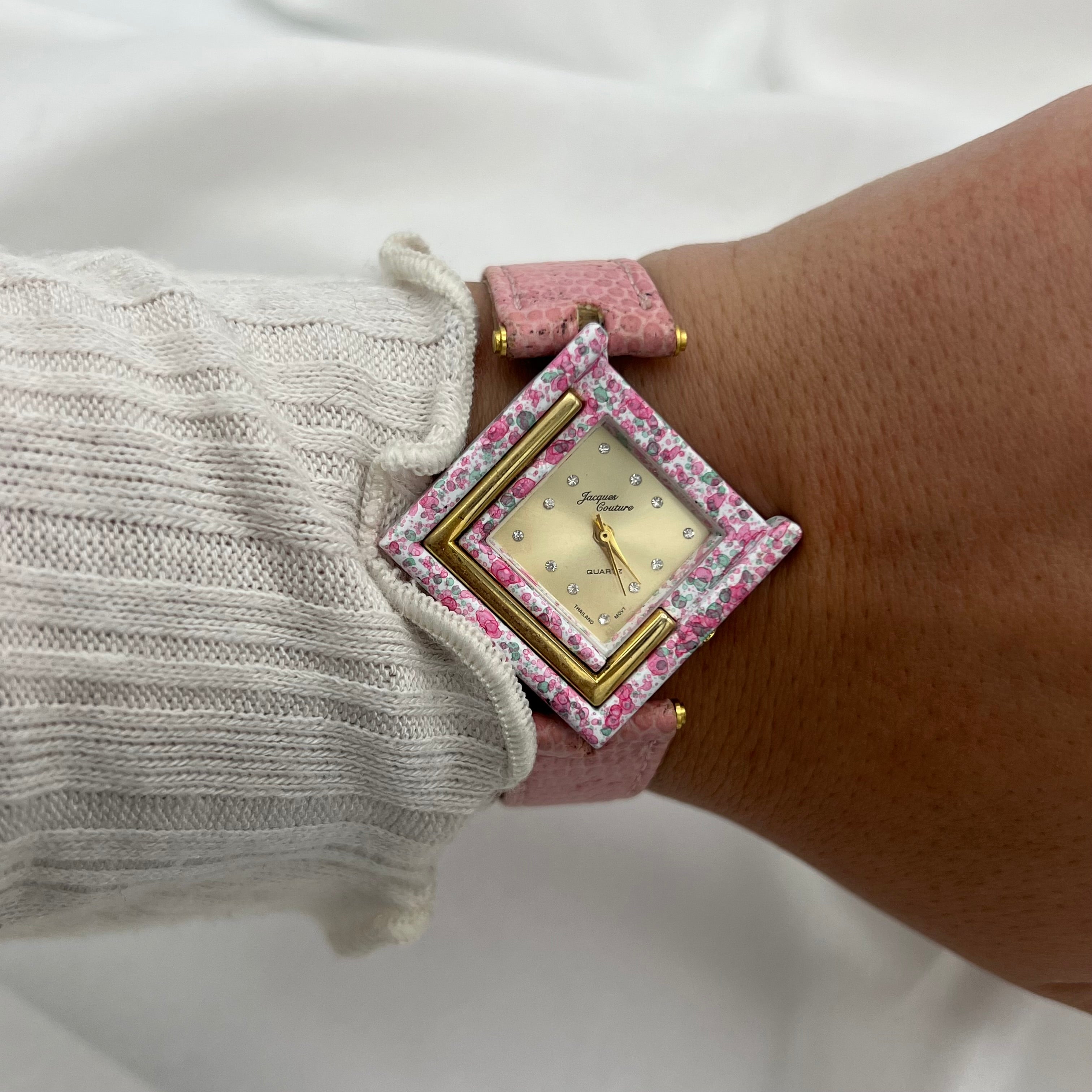 🌷 Pink Floral Watch