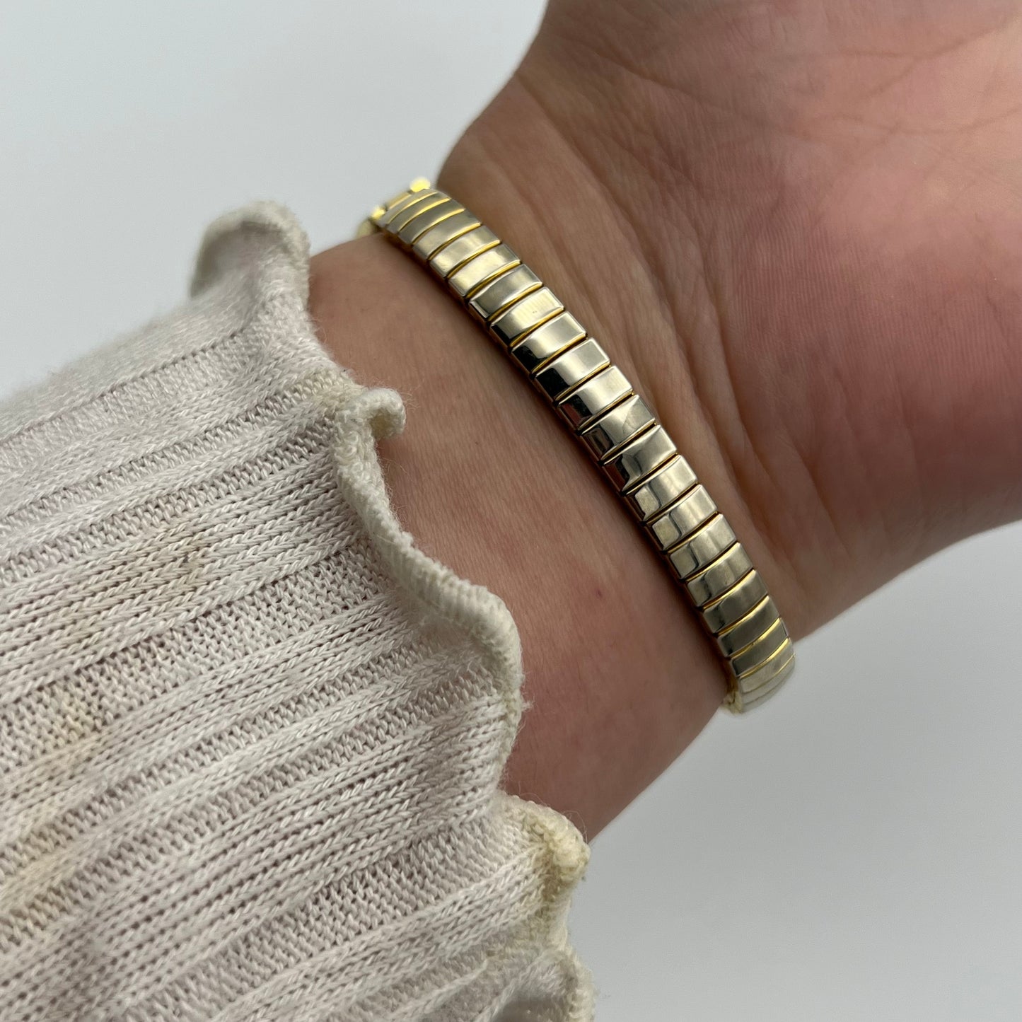 Gold-Toned Watch with Rectangle Dial