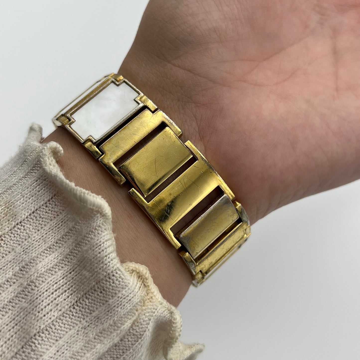 Gold-Toned Mother of Pearl Watch