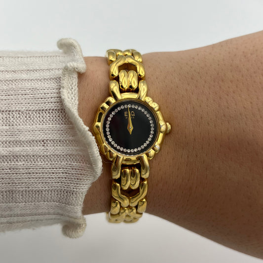 ESQ by Movado Gold-Toned Diamanté Dial Watch