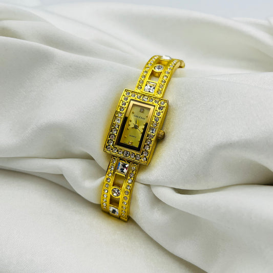 Gold-Toned Diamanté Watch