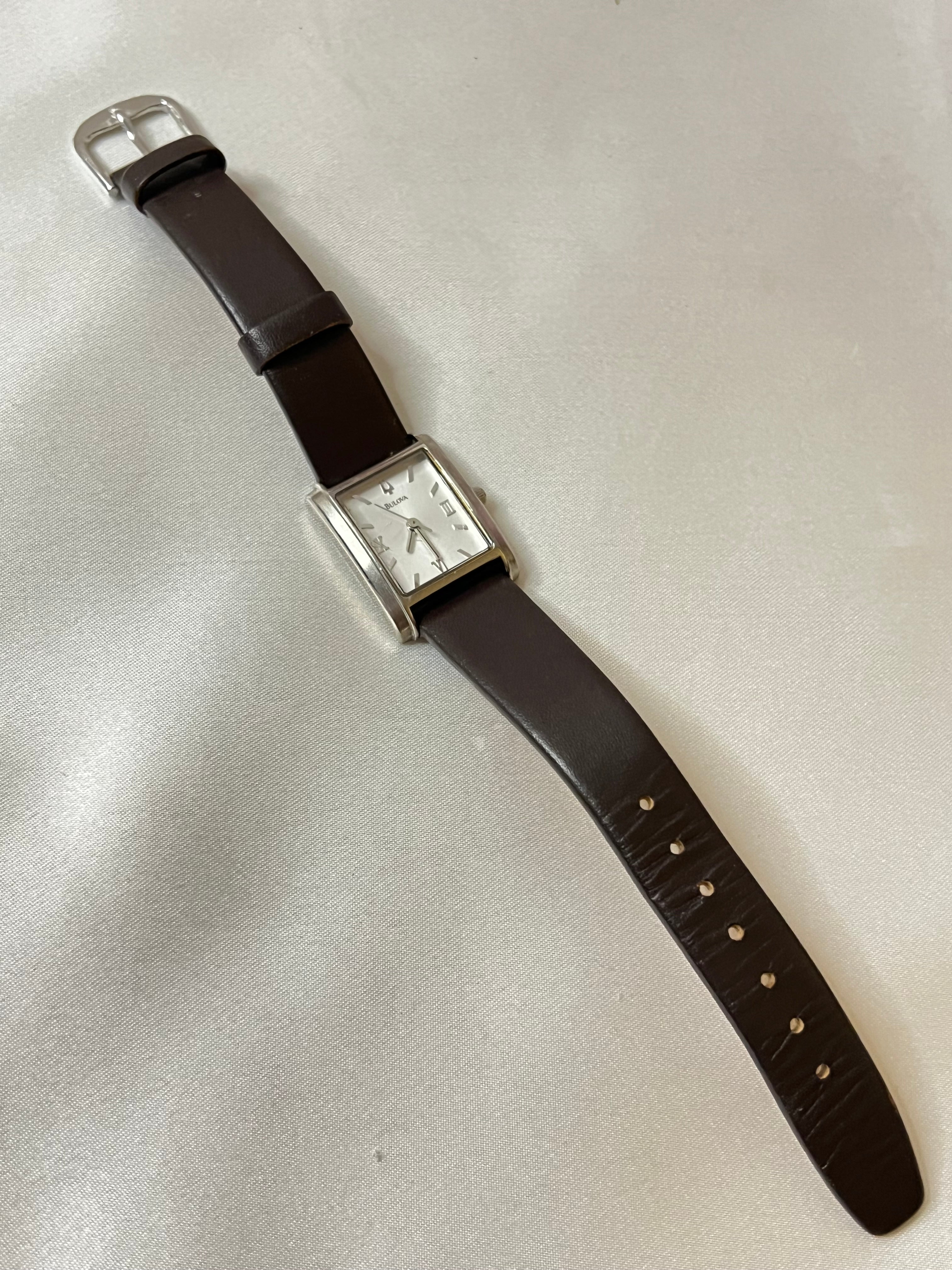 🖤 Black Leather Bulova Watch