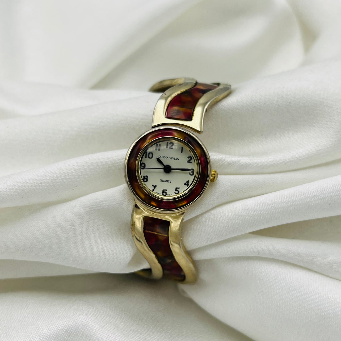 Wavy Red Tortoise Shell Watch