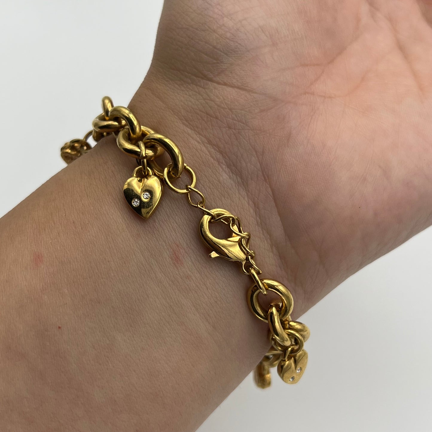 Heart Charm Bracelet Watch
