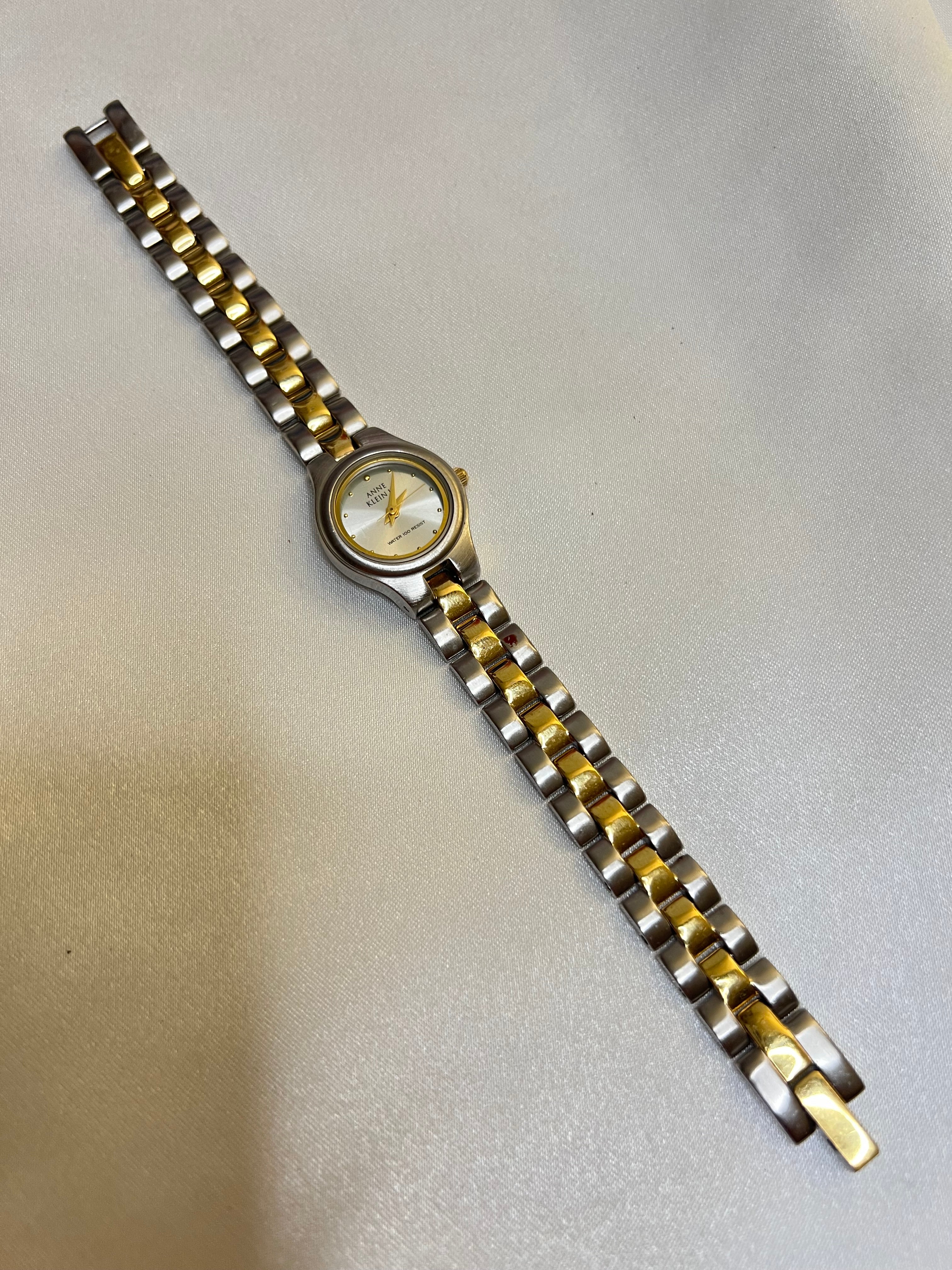 💛🤍 Dainty Anne Klein Two-Toned Watch