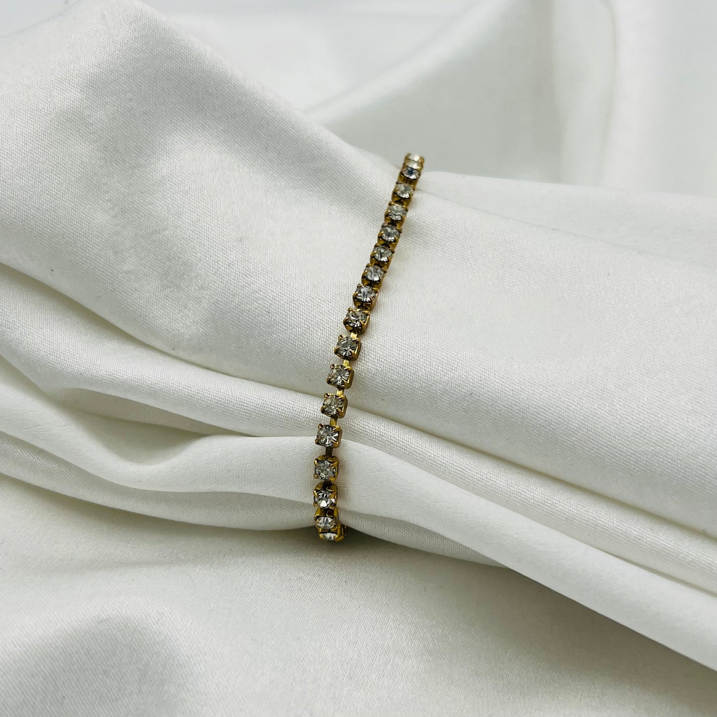 Gold-Toned Diamanté Bracelet