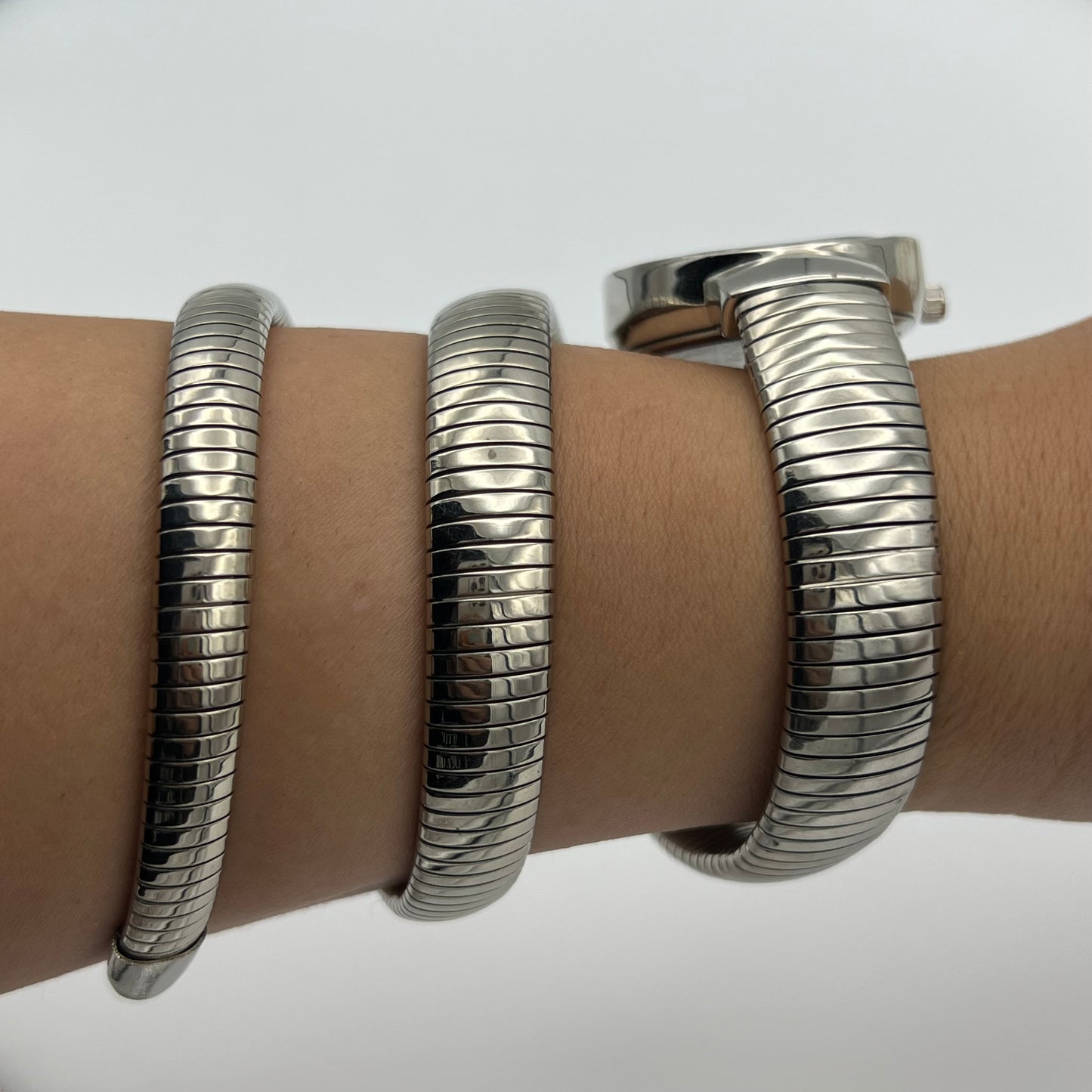 Silver-Toned Wrap Watch Similar to the Bvlgari Serpenti Watch Price: ~$7,000