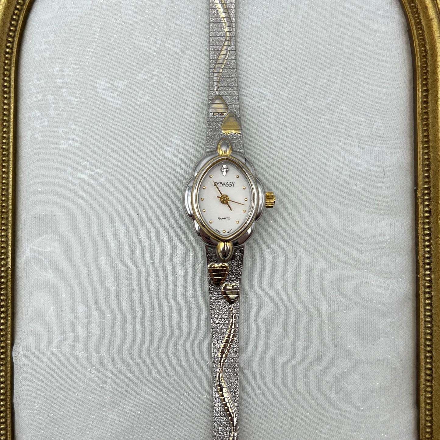 Cute Two-Tone Heart Watch