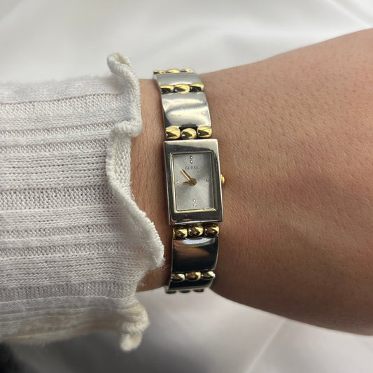 Dainty Two-Tone Guess Watch