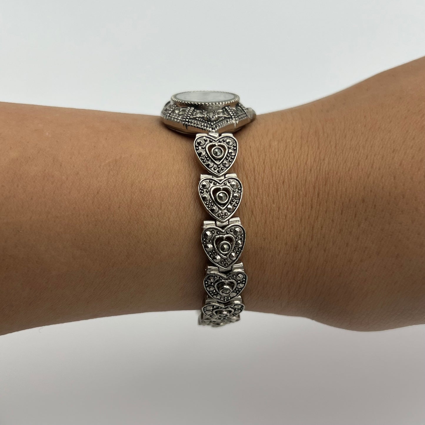 Art Deco Heart Strap Watch