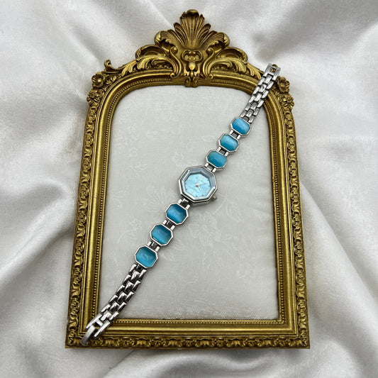 Aqua Blue Gemstone Watch