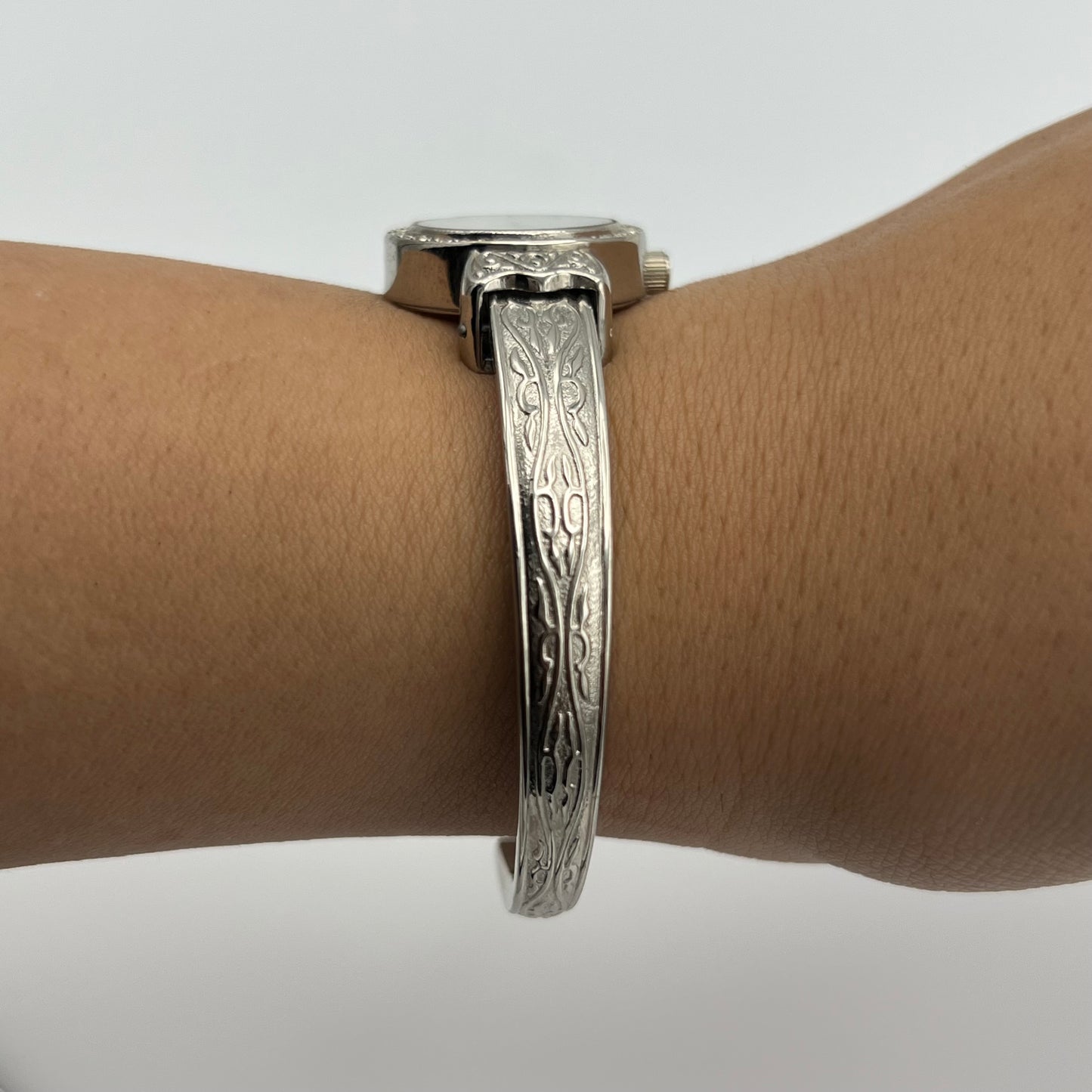 Detailed Silver-Toned Watch