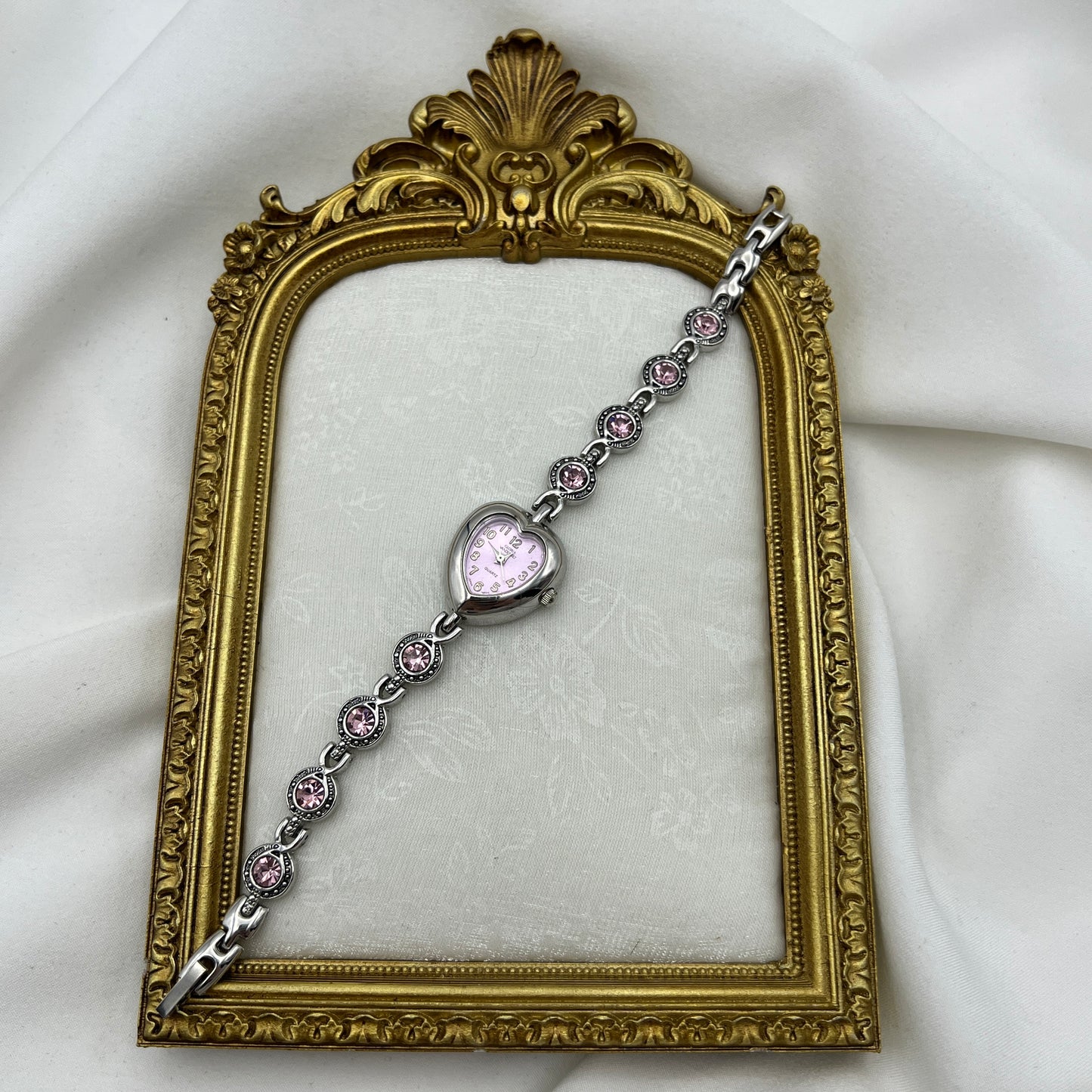 Purple Gemstone Heart Dial Watch