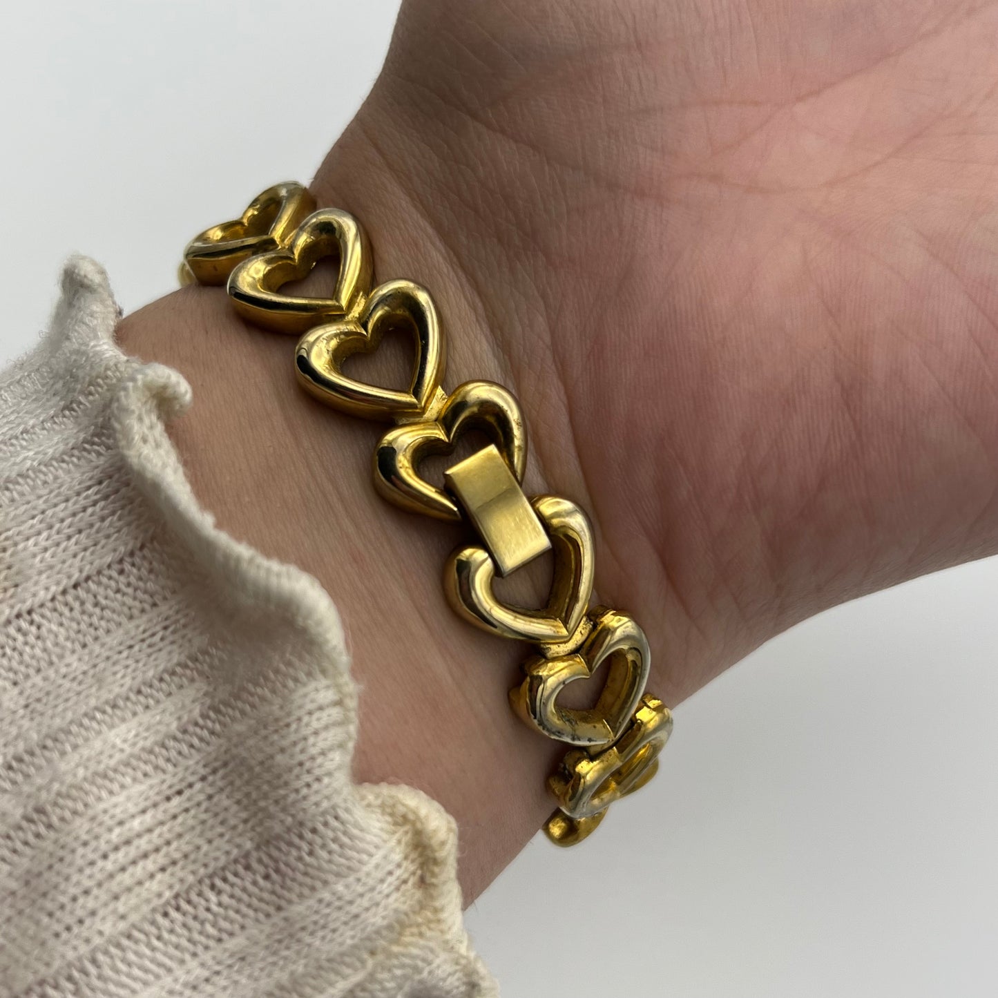 💛 Gold-Toned Heart Dial Watch