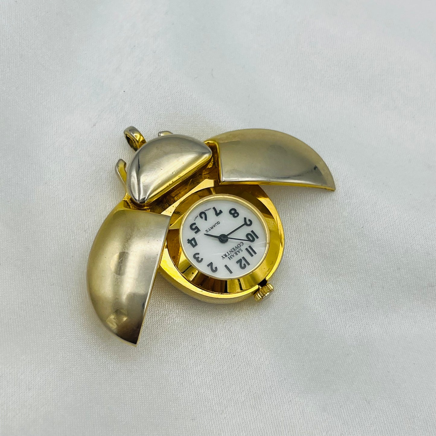 Gold-Toned Beetle Watch Pendant