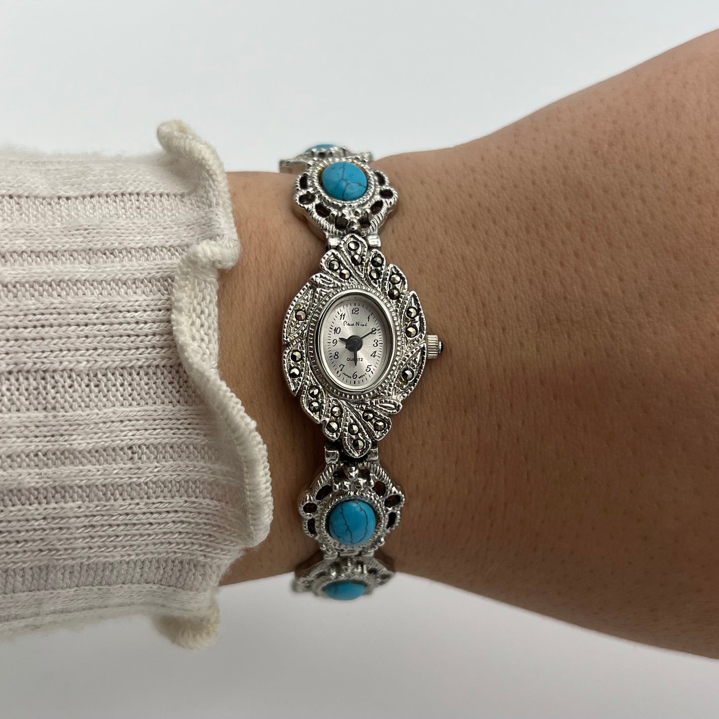 🩵 Turquoise Stone Art Deco Watch