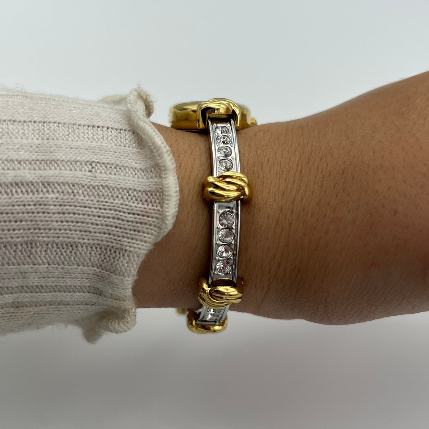 Two-Toned Diamanté Watch