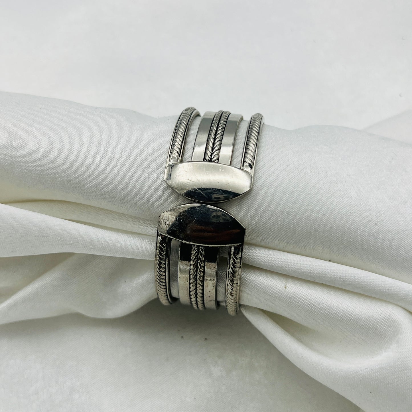 Silver-Toned Cuff Watch