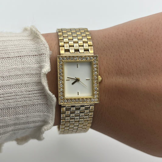 Diamanté Gold-Toned Watch