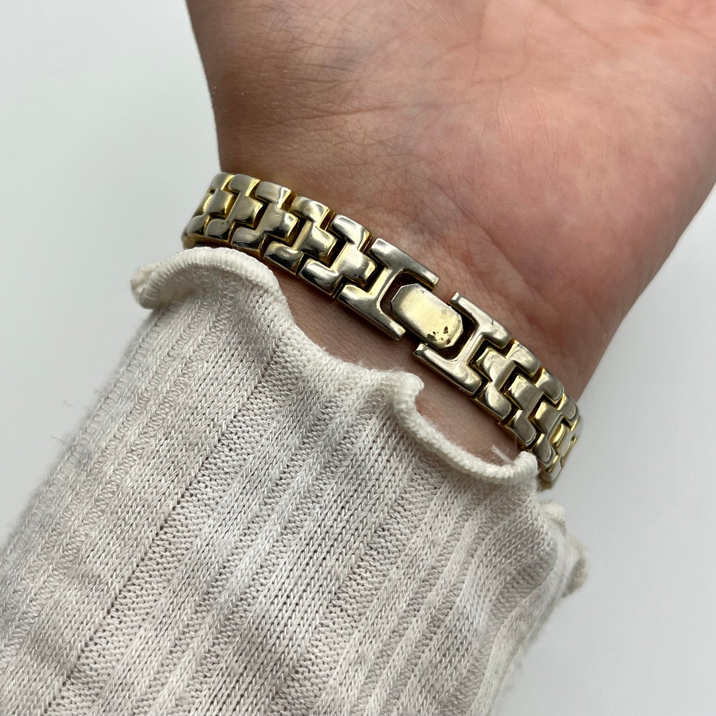 Gold-Toned Watch with Butterfly Strap