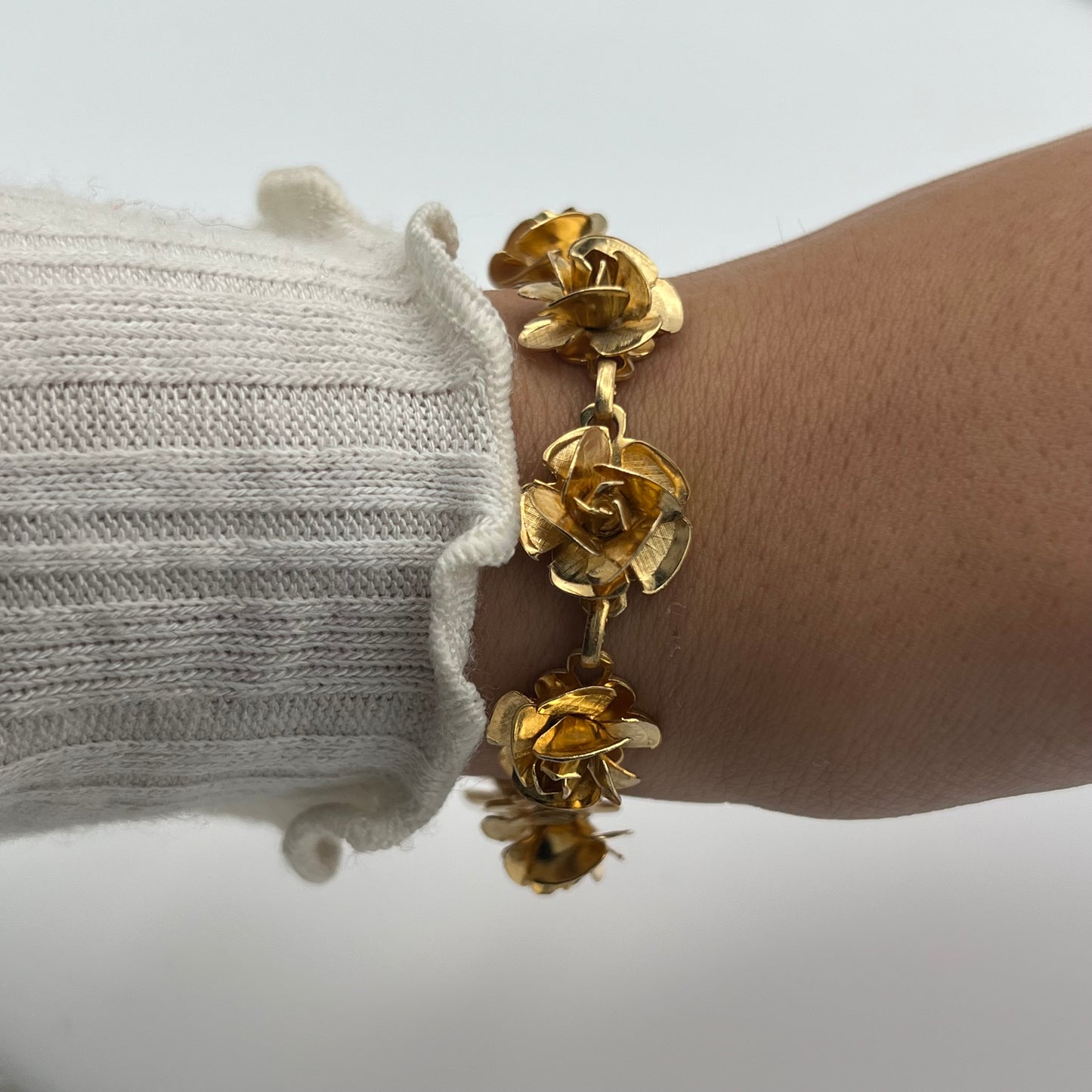 Gold-Toned Rose Bracelet
