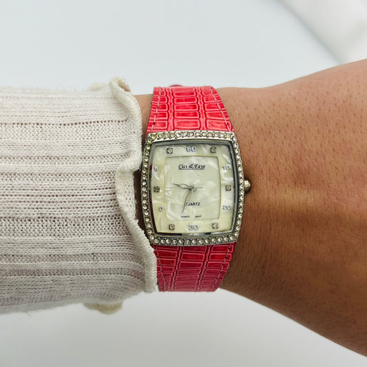 Pink Leather Watch