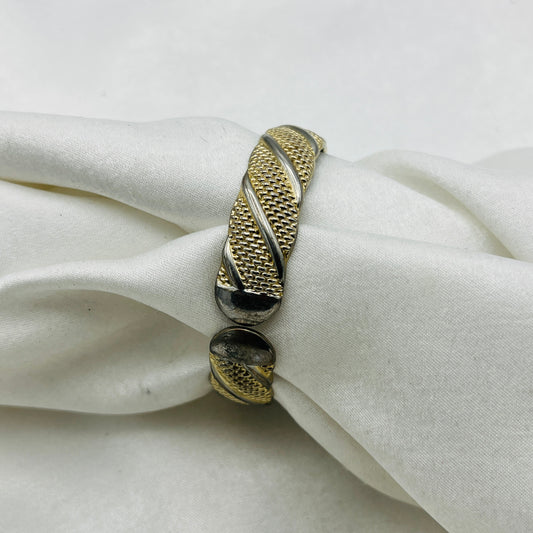 Two-Toned Twist Detailed Watch