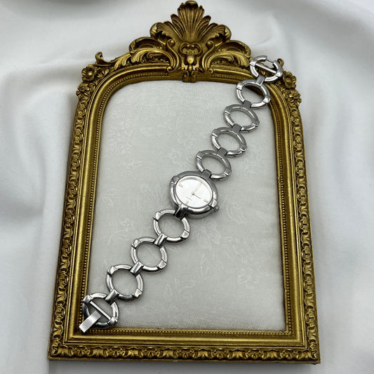 Oval Strap Silver-Tone Watch