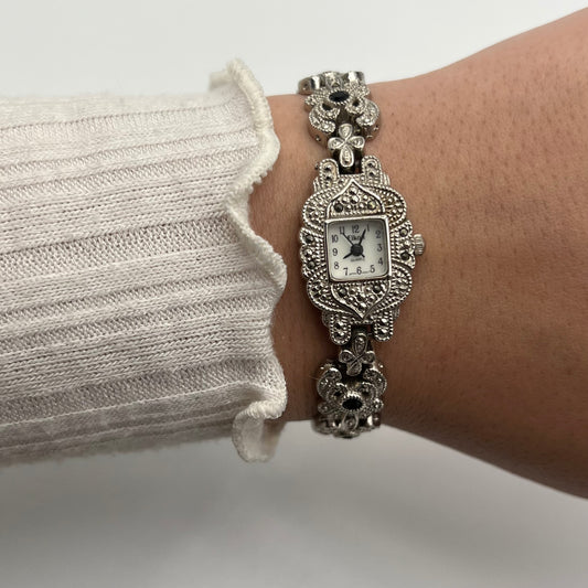 Silver-Toned Art Deco Watch
