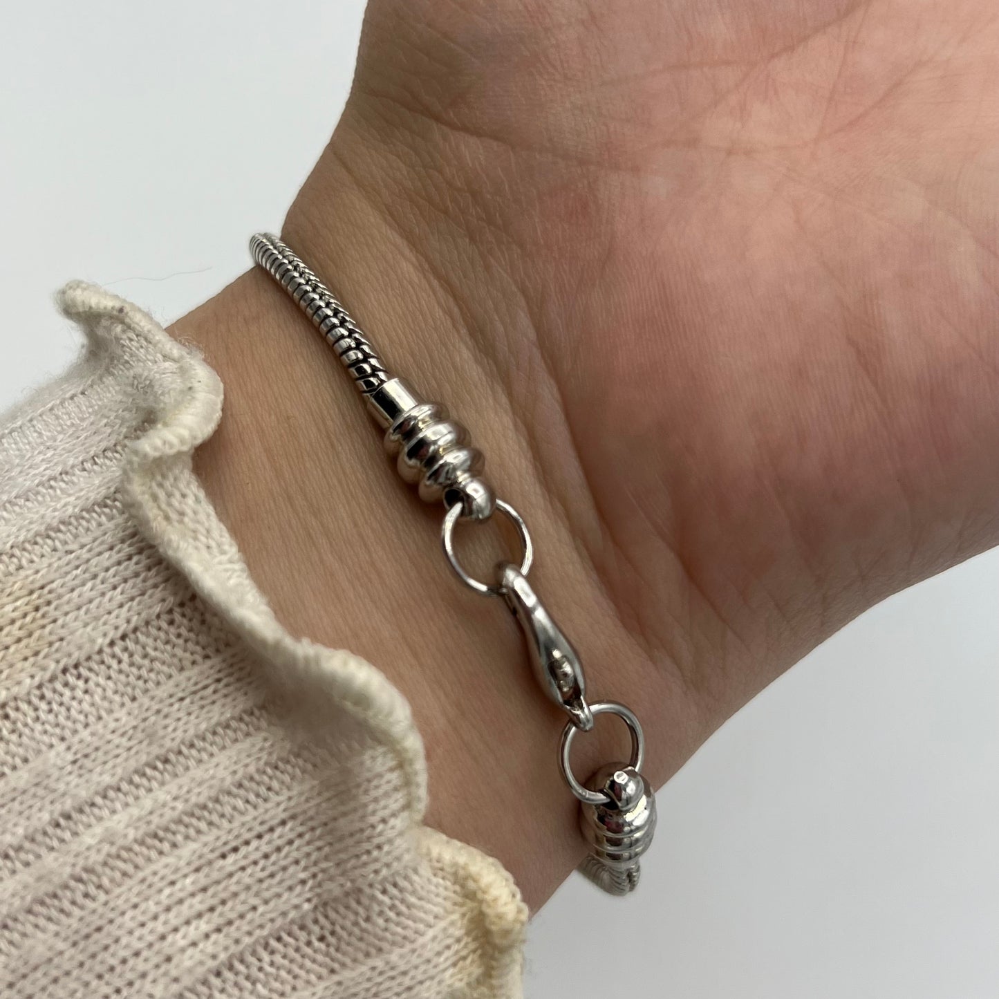 Silver-Toned Diamanté Knot Detailed Watch