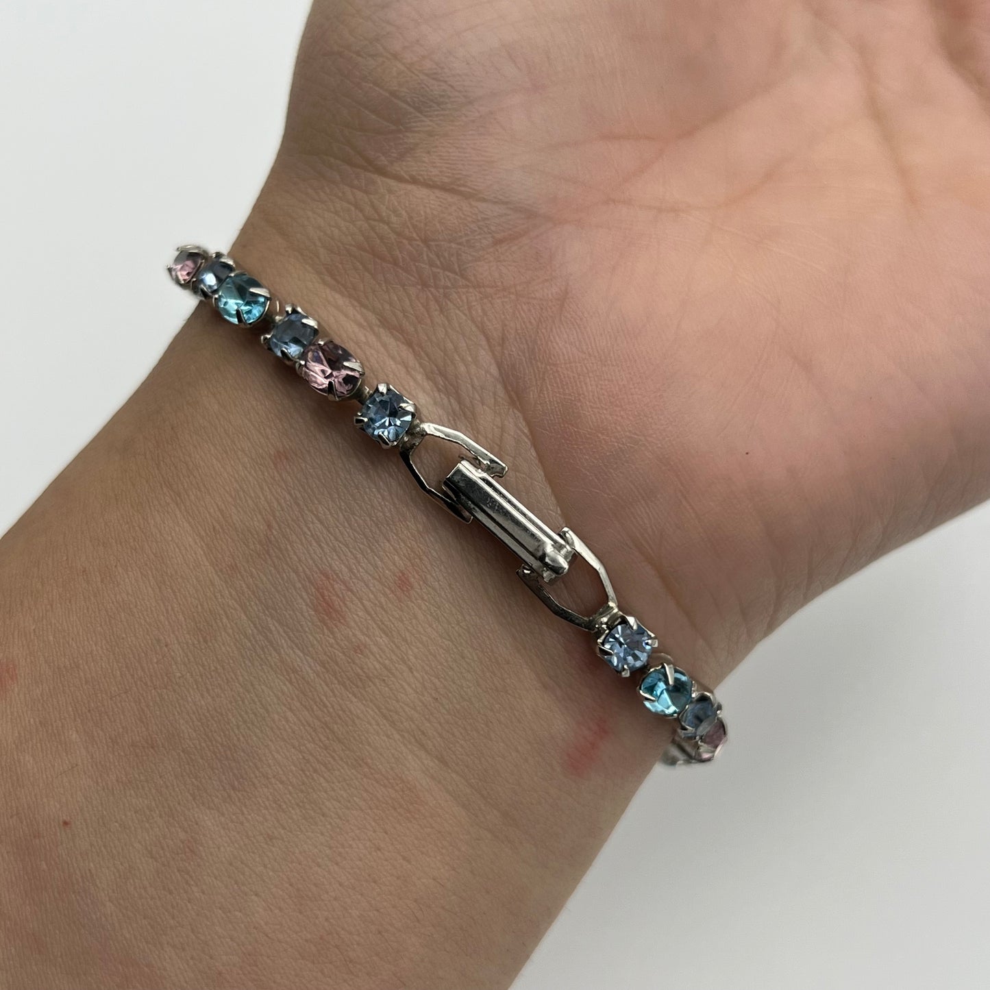 Pastel Pink & Blue Gemstone Bracelet