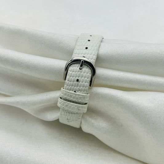 White Leather Watch