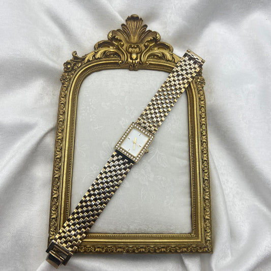 Diamanté Gold-Toned Watch