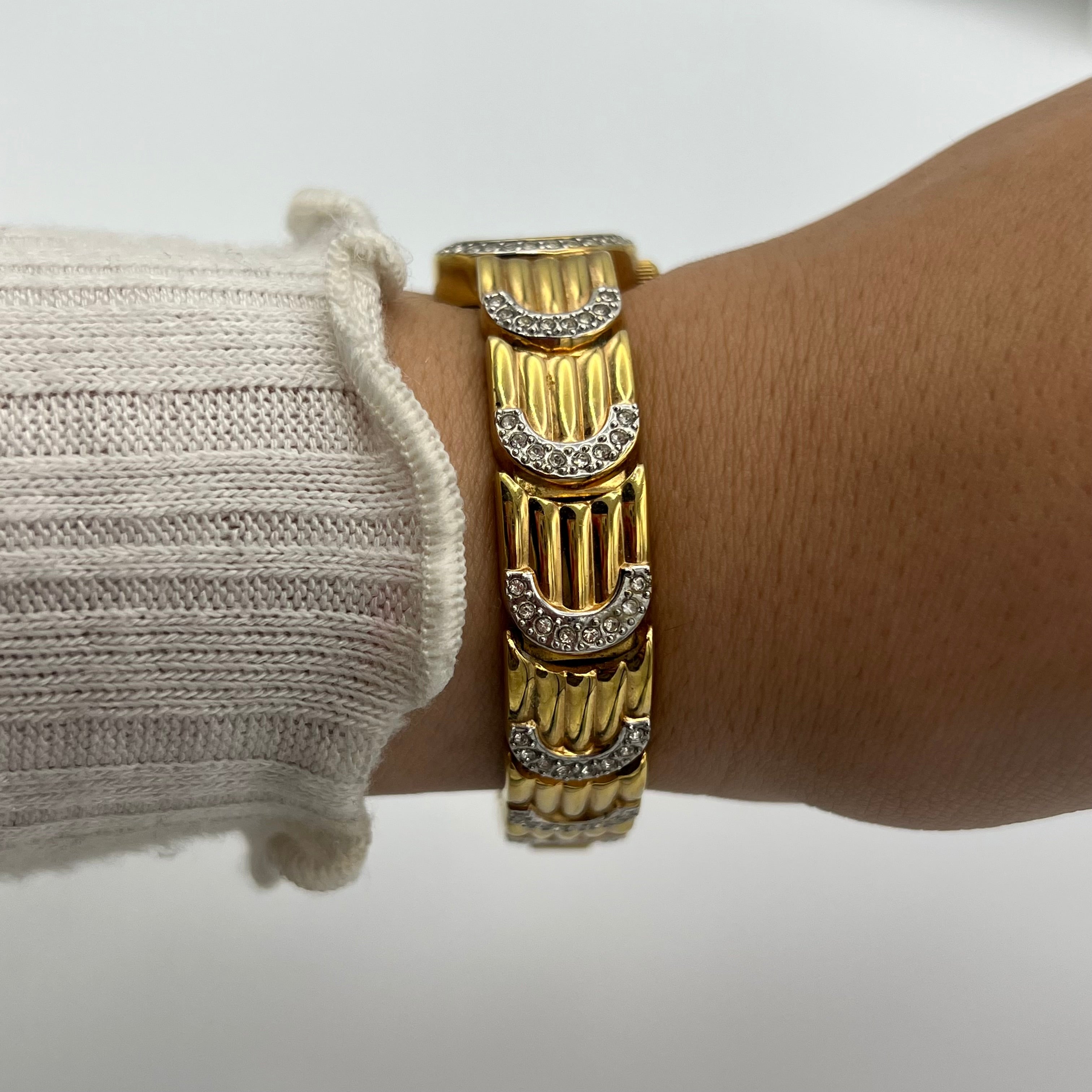✨ Gold-Toned Diamanté Watch